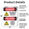Signmission Hot Surface Sign, 18 in H x 12 in W, Plastic, Hot Work In Progress Keep Out Bilingual OS-2PACK-DS-P-1218-VS-1365 - alternate 4